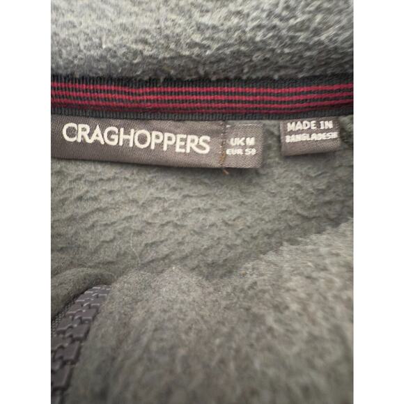 Craghoppers Men Sz M Mock Neck Fleece Full Zip Sweater Gray Long Sleeve Pocket - Picture 6 of 9